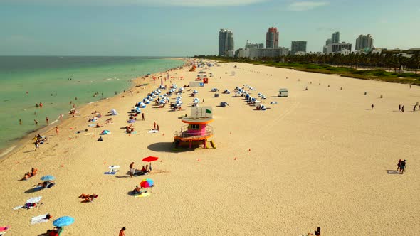 Summer In Miami 4k Drone Video