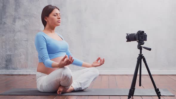 Young pregnant woman is resting at home and expecting a baby.