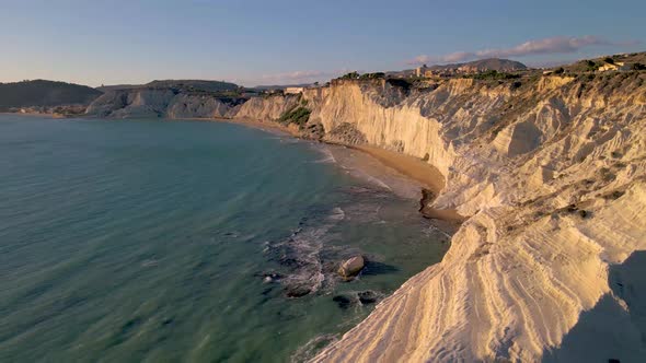 Scala Dei Turch Sunset at the White Cliffs of Scala Dei Turchi in Realmonte Sicily