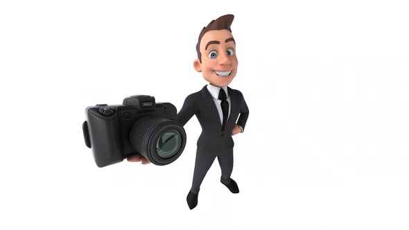 Fun 3D cartoon business man