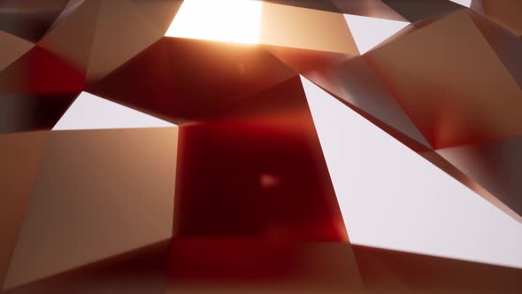 Glowing Triangle and Square Brown Color Panels Texture Movement