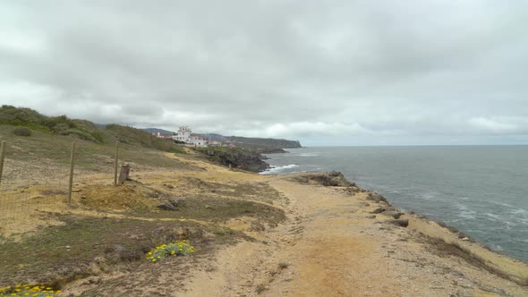 North Atlantic Ocean Rinsing Shore of Azenhas do Mar Village