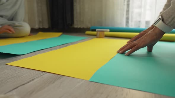 Mother and Son Make Ukrainian Flag