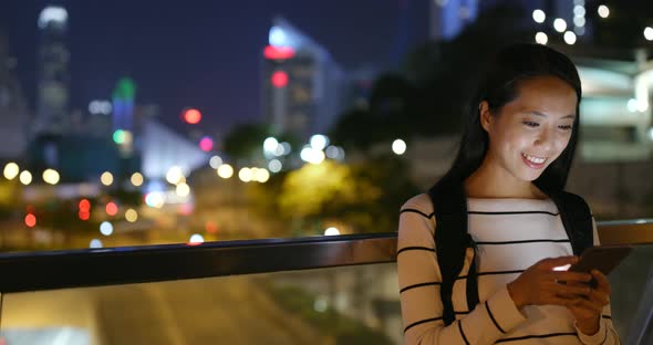 Woman Use of Mobile Phone in Hong Kong 