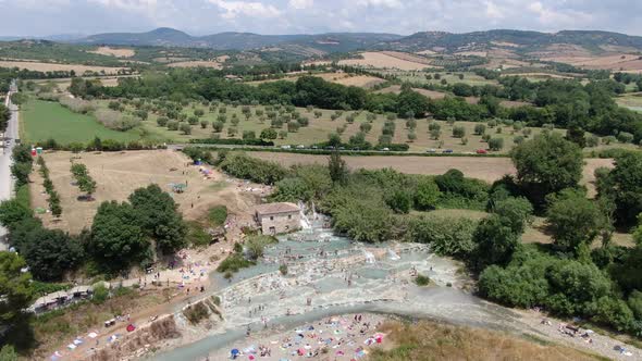 Natural geothermal pools near Saturnia, Tuscany, Italy