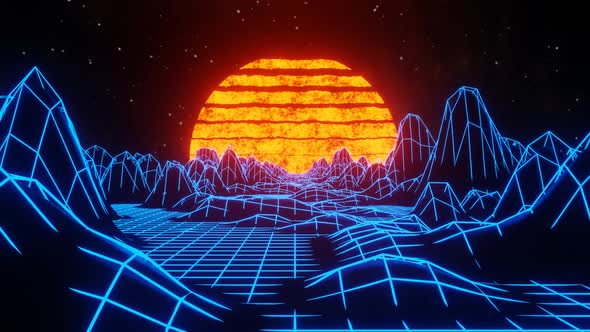 Retrowave Background Looped alt