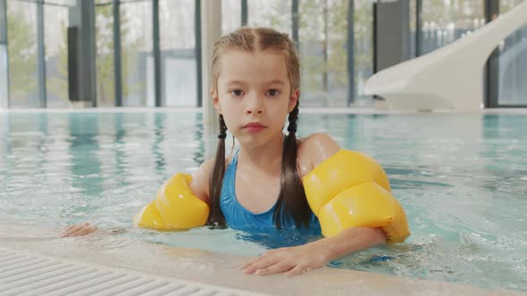 Girl In Swimming Armbands