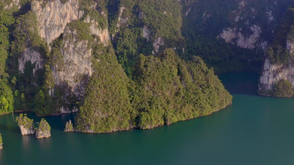 Rocks in Cheow Lan Lake