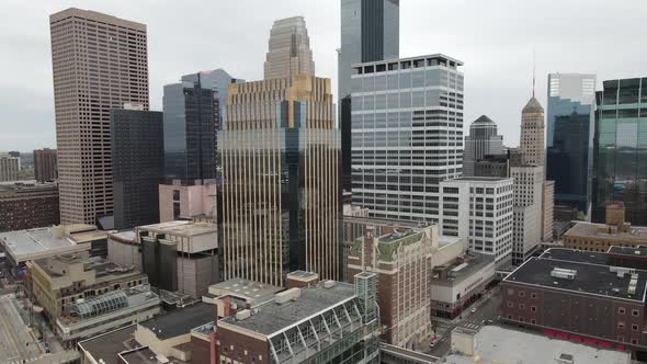 Minneapolis Minnesota Skyline Drone video in 4K.