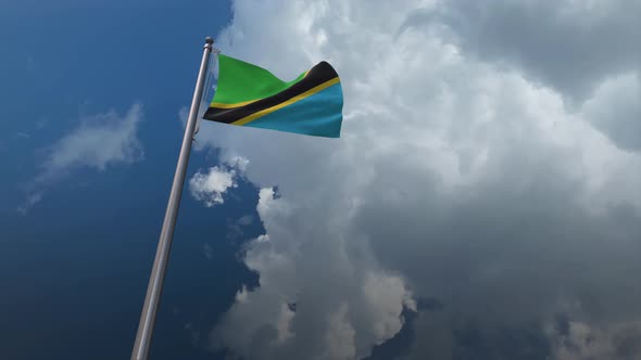 Tanzania Flag Waving 4K