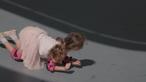 Teenage Girl Having Fun in Indoor Skating Arena