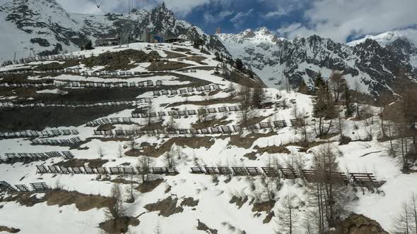 mont blanc alps  Italy mountains snow peaks ski cable car