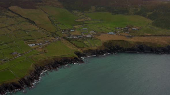 Aerial Panoramic Footage of Coastal Landscape