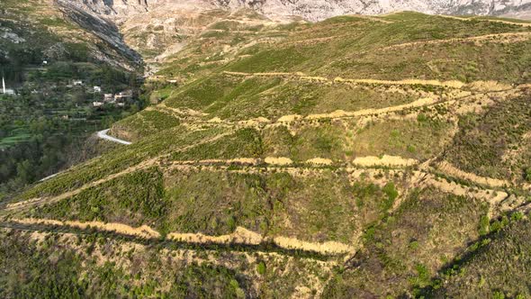 Mountain ranges in Turkey Aerial view 4 K