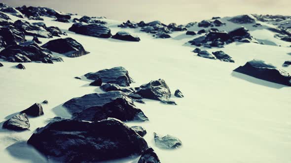 Snow and Rock in the Winter