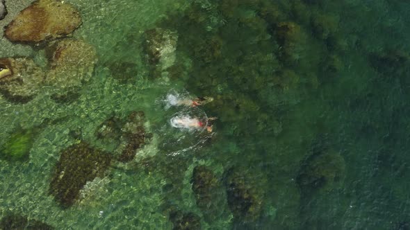 Woman Floating Sea