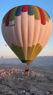 Cappadocia Turkey  Vertical Video of Balloon Launch