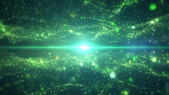 Emerald Lights Particle Background alt