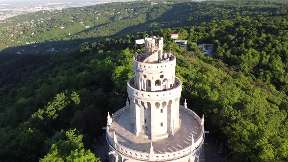 The beautiful tower of Elizabeth in Budapest.