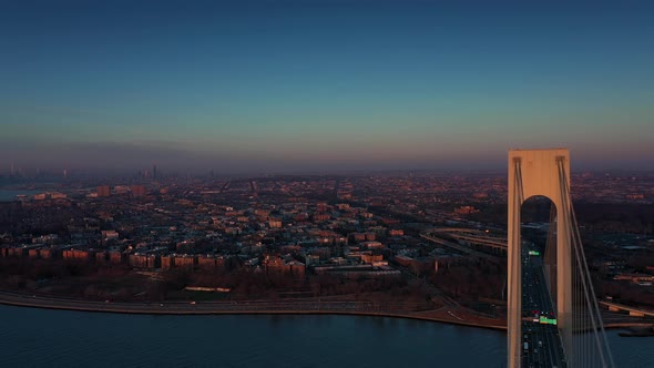 Verrazano Narrow Bridge Aerial View