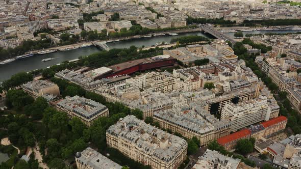 Cityscape of Paris From a Bird's Eye View