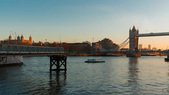 Tower of London and Tower Bridge, London, UK