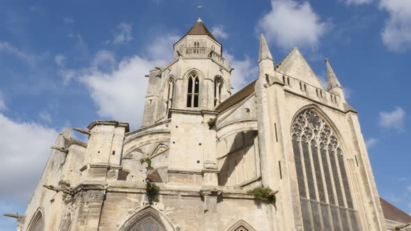 Beautiful Mairie St Etienne le Vieux  structure in the center of the city of Caen 4K 2160p 30fps UHD alt