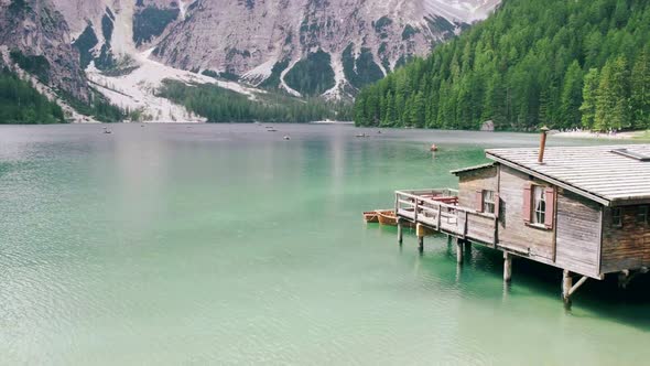 Lago Di Braies Italy Pragser Wildsee in South Tyrol Beautiful Lake in the Italian Alps Lago Di