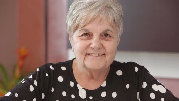 happy, smiling elderly woman