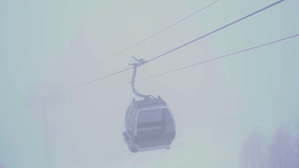 Dense Fog in A Ski Resort