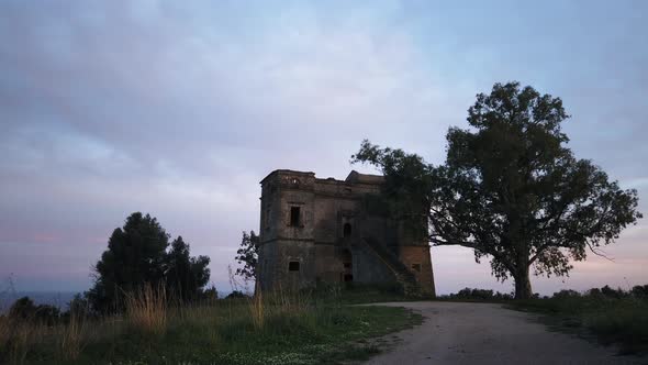 Defensive Vintage Castle of San Fili Near Caulonia City in Calabria Region