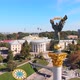 Aerial Shot Around Independence Monument in Kyiv - VideoHive Item for Sale