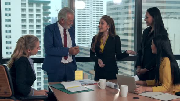 Business People Working with Desktop Computer in Office