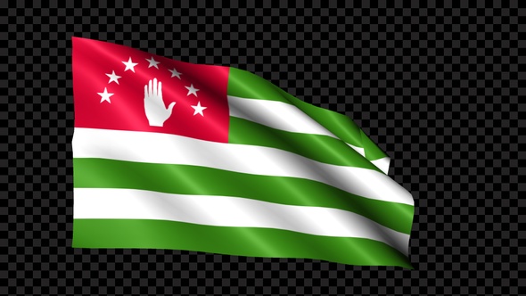 Abkhazia Flag Blowing In The Wind