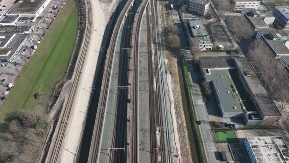 Railway Station Transportation Infrastructure Metro Train Station in Amsterdam Sloterdijk The