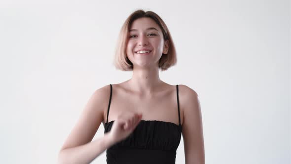 Like Gesture Satisfied Girl Thumb Up Gif Loop