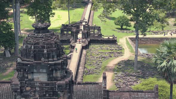 Zoom Out From an Ancient Temple in the Jungle