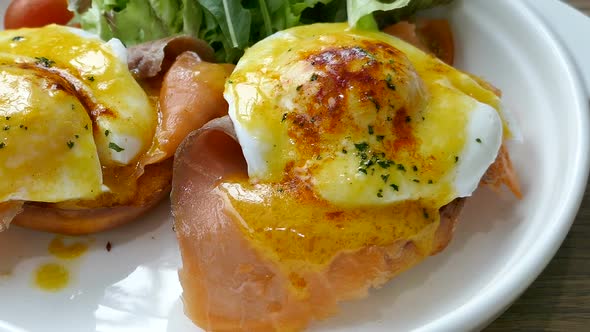 Egg Benedict for breakfast