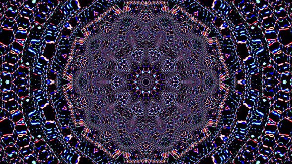 Abstract Kaleidoscope pattern with full colors. Magic mandala. 4k