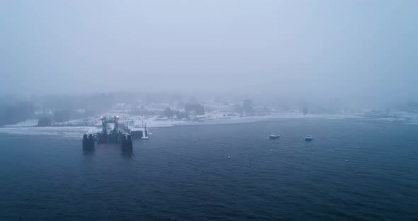 Aerial view of the Port Terminal in Rockland Maine
