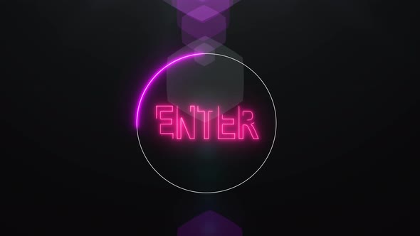 Glowing Neon Latter Pink Purple Colorful Background