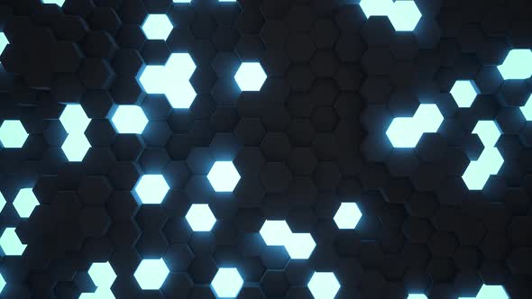 Hexagons Glowing Background 02