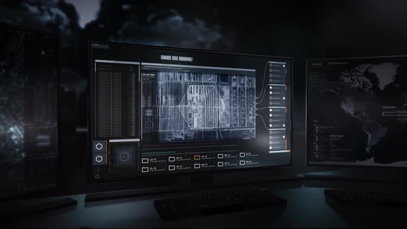 Technological Interface Of Surveillance Computer Software Displayed On Screen alt