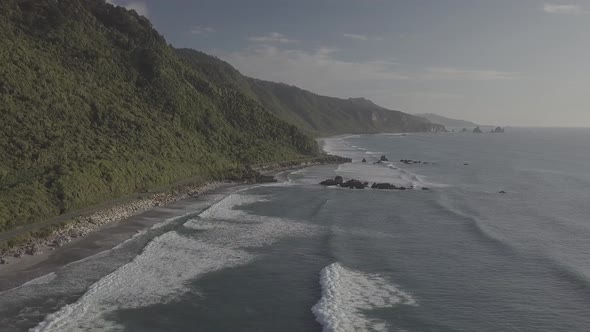 Scenic west coast in New Zealand