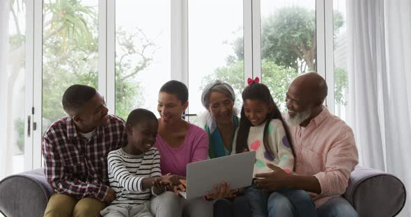 Family enjoying free time at home