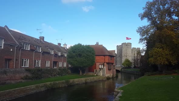 The Westgate Towers in Canterbury, Kent.  A historical landmark in the centre of the City of Canterb