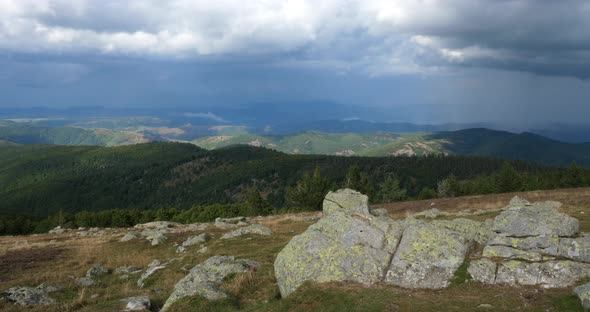 The Mont Aigoual, Gard department, the Occitan, France. View from the top
