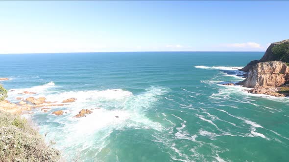 A beautiful summers day overlooking the Knysna Heads from a viewpoint of the Indian Ocean, Coney gle