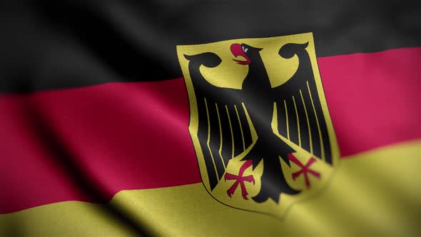 Germany Flag Textured Waving Close Up Background HD