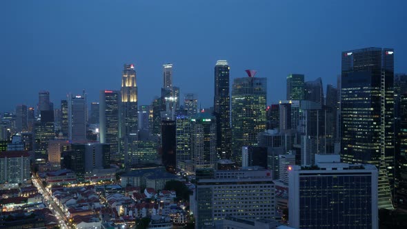 4K Singapore city day to night